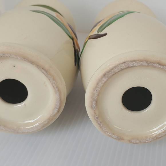 VTG Sunflower Salt & Pepper Shakers SHAWNEE pottery USA 40s-50s Sugar Bowl Set - Picture 9 of 13